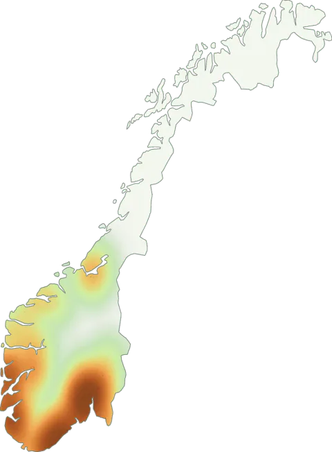 Utbredelseskart for Besk rørsopp