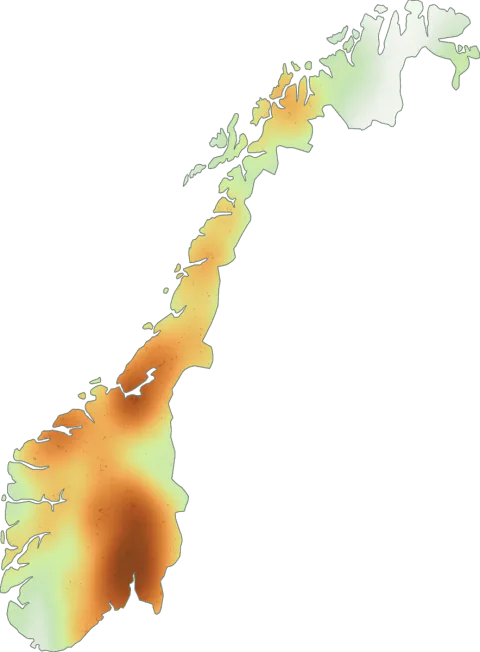 Utbredelseskart for Duftvokssopp