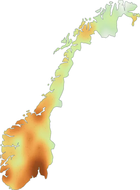 Utbredelseskart for Frostvokssopp