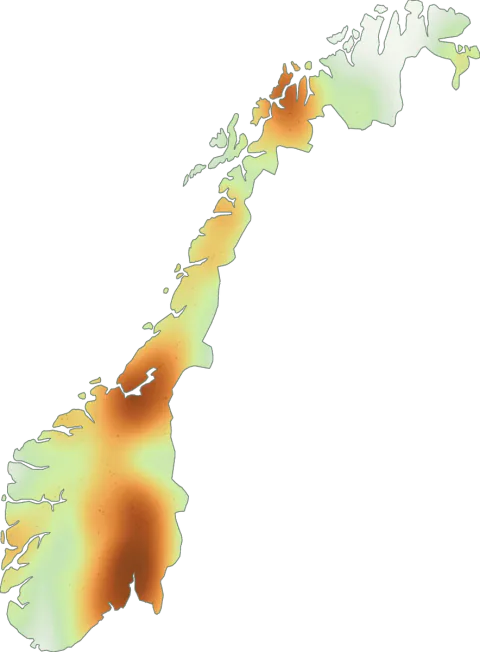 Utbredelseskart for Gullskjellsopp