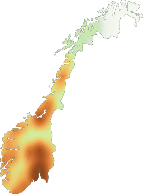 Utbredelseskart for Olivenbrun vokssopp