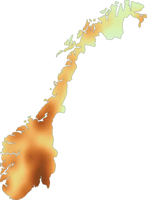 Utbredelseskart for Pepperrørsopp