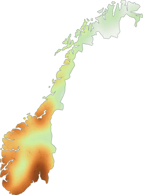 Utbredelseskart for Rødnende fluesopp