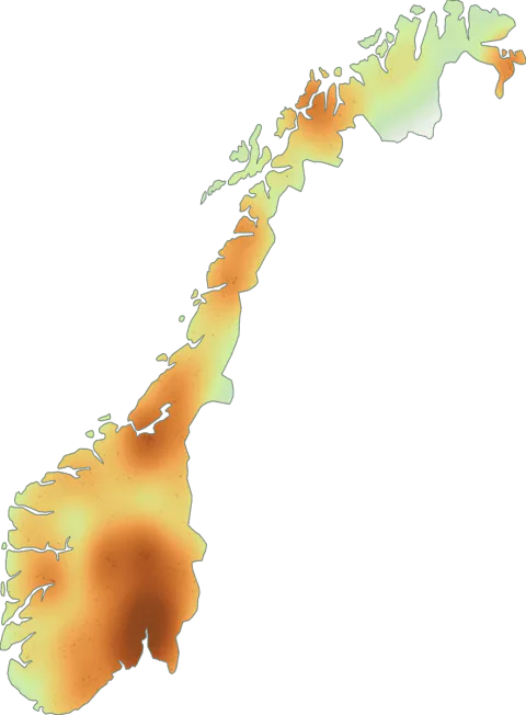 Utbredelseskart for Stor kragesopp