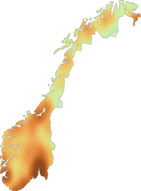 Utbredelseskart for Svartskrubb