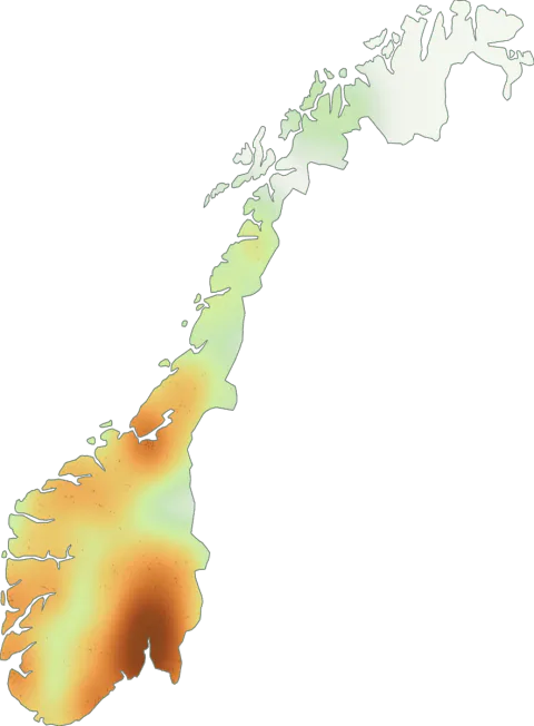 Utbredelseskart for Svovelskjellsopp